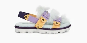 Neu mit Etikett UGG 1104230 Damen Desert Dream Patent Slingback Lammfell Sandalen - Bild 1 von 3