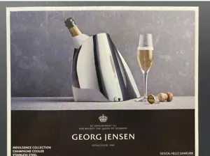 Georg Jensen Indulgence Stainless Steel Polished Champagne / Wine Cooler NEW - Picture 1 of 9