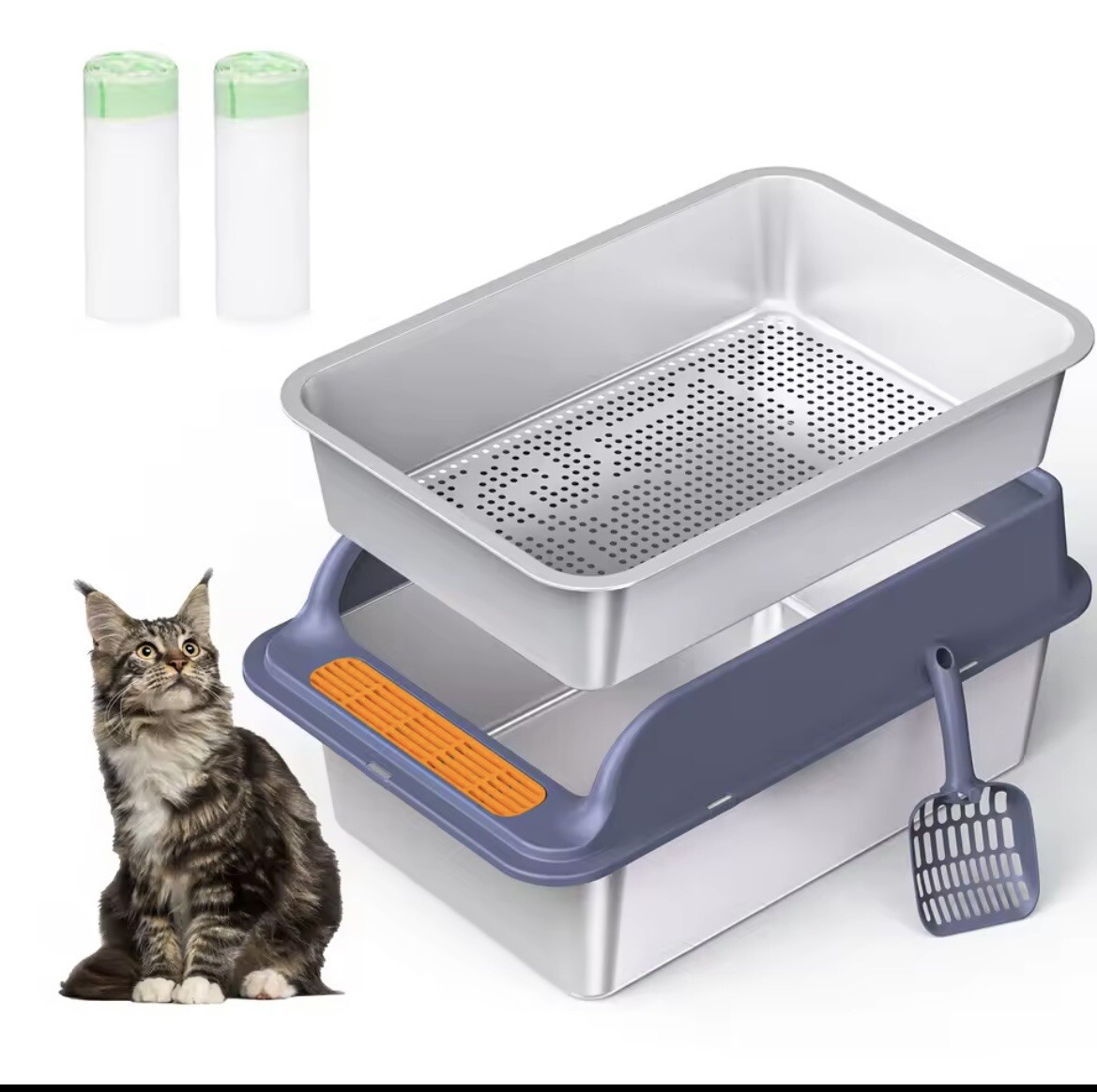 Kitty Litter Luuup Sifting Litter Box Self Cleaning Litter Luup