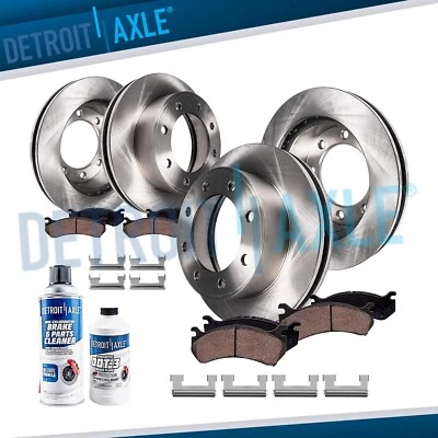 Front Rear Disc Rotors Brake Pad Kit for Chevy GMC Sierra Silverado 2500 3500 HD - Image 1 of 4