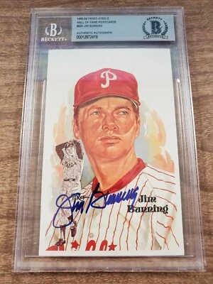 Jim Bunning Signed Auto Perez Steele Beckett BAS - Image 1 of 2