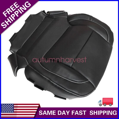 For 2014-2019 Chevy Silverado 1500 2500 3500HD Driver Bottom Seat Cover Black - Image 1 of 4