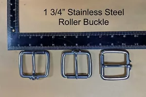 Stainless Steel Roller Buckles 1 3/4" _Belts_Flank Saddle Cinch Straps - Picture 1 of 2