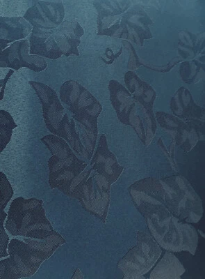 Ivy Leaf Damask Tablecloths & Napkins TRADITIONAL Christmas Party NAVY DARK BLUE - Image 1 of 3