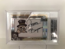 Muggsy Bogues CP-MB - BGS 8 - 2007 Elite Extra Collegiate Patches Gold - 242/250