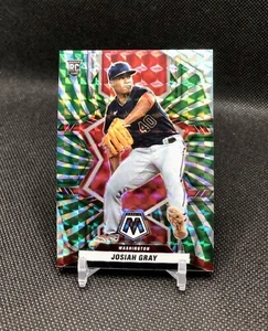 2022 Mosaic Josiah Gray /12 GREEN SWIRL MOSAIC PRIZM SSP Rookie Card No. 255 π - Picture 1 of 14
