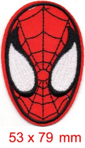 53x79mm super hero red spider web head iron-on patch badge logo classic emblem - Picture 1 of 3