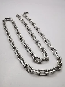 925 Vintage 8 mm Halskette Sterlingsilber gestempelt riesig 85,24 g - Bild 1 von 8