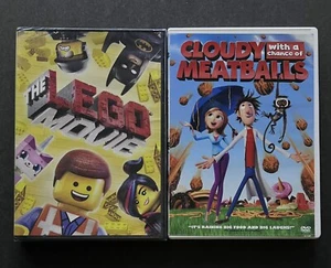 Lord & Miller DVD Lot The LEGO Movie 2014 Cloudy With a Chance of Meatballs 2009 - Imagen 1 de 4