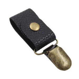 Leather Straps w Duck Beak Clip For Bag Sunshade Hat Holder Keepe Unisex 83*24mm - Picture 1 of 17