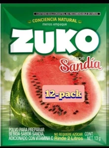 12 Stück ZUKO Sandia 🍉 Wassermelone ZUKO Pulver Getränk Geschmack 13g/0,4oz 🇲🇽 SOMMER  - Bild 1 von 1