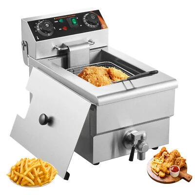 Commercial Electric Deep Fryer Countertop Deep Fryer 1500W 11.6Qt / 11L - Image 1 of 4