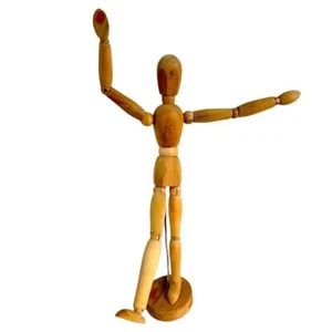 IKEA GESTALTA ARTISTS WOOD FIGURE NATURAL 13” HUMAN MODEL FOR DISPLAY ART - Picture 1 of 5