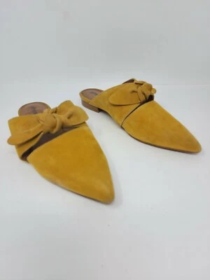 Jeffrey Campbell Charlin женщин 7 мул скольжения на плоский бант узел точка замши горчицы - Изображение 1 из 4