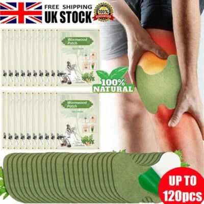 12/120pcs Knee Pain Relief Patches Wellnee Wormwood Neck Waist Joint Ache Pad