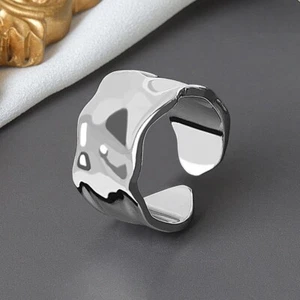 Anillo de plata ajustable - anillo de plata delgado para mujer, anillo abierto, boho ajustable - Imagen 1 de 8