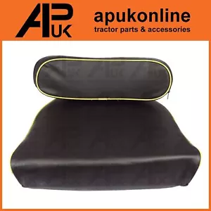 Juego de cojines de asiento y respaldo negro universal para tractor y tubería amarilla - Imagen 1 de 6