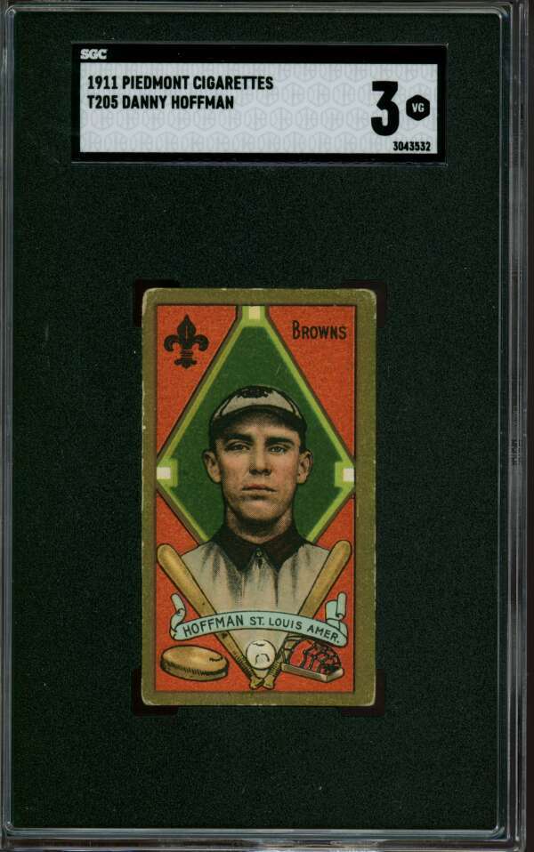1911 T205 GOLD BORDER DANNY HOFFMAN SGC 3 VG GGR5790