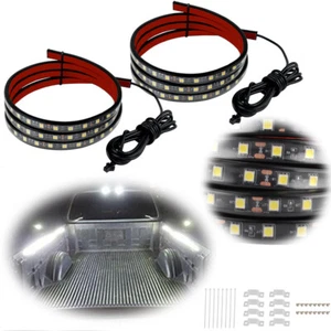 2Pcs Waterproof 60 Inch White LED Cargo Truck Bed Light Strip Lamp Lighting Kit - Foto 1 di 11