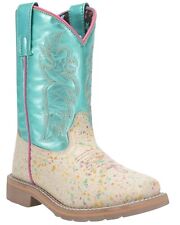 Dan Post Little Girls' Splatt Western Boot - Square Toe Natural 5 D