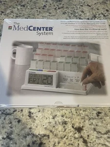 MedCenter The Original Monthly Medication Organizer with Easy Set Reminder Clock - Picture 1 of 6