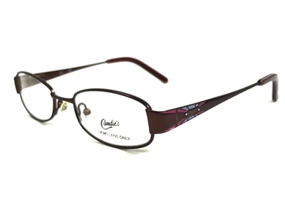 Candie's Eyeglasses Frames C MADISON BRN Brown Oval Crystals 45-16-130 - Image 1 of 4