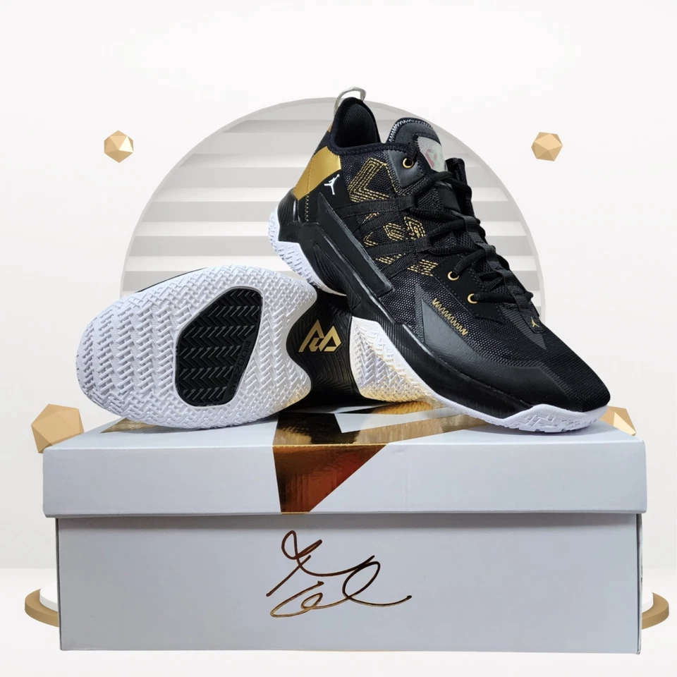 Zapatos de baloncesto Jordan Westbrook One Take 2 negros dorados para hombre CW2457-007 talla 13 Foto 1 de 4