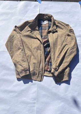 Chaqueta Topman Harrington Para Hombre Pequeña Franela Marrón Foto 1 de 3