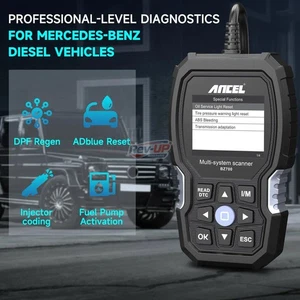 - Herramienta de diagnóstico de automóvil OBD2 escáner automotriz inteligente todo sistema restablecimiento de aceite - Imagen 1 de 12