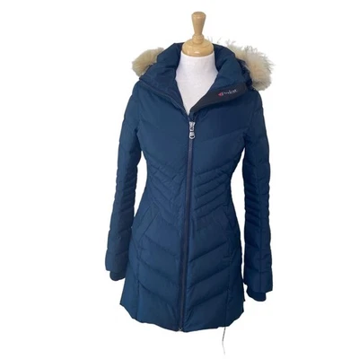 Abrigo acolchado acolchado aislado de piel sintética PAJAR Canada Queens grafito/plateado XS Foto 1 de 4