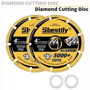 Disco de corte de metal diamante de 115 mm 2 piezas amoladora angular rueda corte barra de refuerzo acero hierro - Imagen 1 de 6