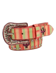 Angel Ranch Western Belt Girl Light Up Cactus 30 Pink Green D130001230 - Picture 1 of 2