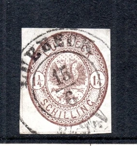 Lubeck 1864 Freimarke 13 Wappen luxus gebraucht - Bild 1 von 2