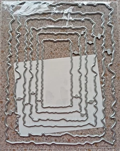 6 Schicht zerrissene Kante geformte Metall Stanzformen bis zu 12 x 9 cm NEU - Bild 1 von 1