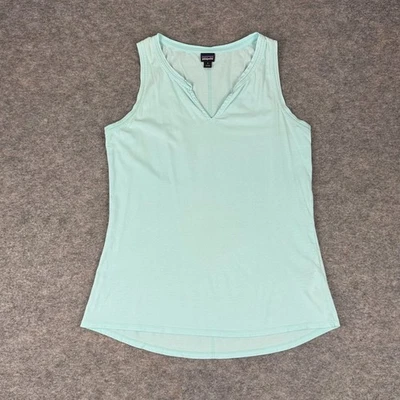 Camiseta sin mangas Patagonia cuello en V algodón orgánico azul verde 55001 para mujer pequeña S Foto 1 de 4