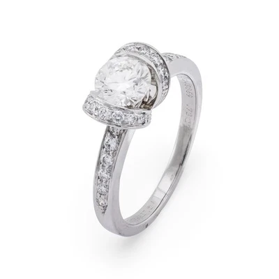 Anillo de compromiso Tiffany & Co. 0,73 quilates diamante platino Foto 1 de 4