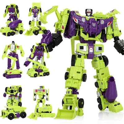 New Deformabl Robot Devastator 6 in 1 Action Figure 12" Engineering Truck Toys - Image 1 of 4
