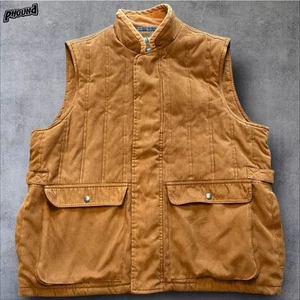 Orvis Micosuede Vest XL Corduroy Collar Insulated Quilted - Picture 1 of 13