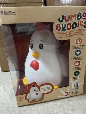 Jumbo Buddies Squeezable Lamp Rooster Dimmable Farm Nursery Kid Night Light 12" - Image 1 of 2