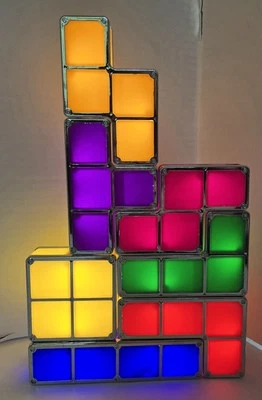 Tetris Stackable Lamp Multicolor Moveable Blocks Night Light 7 Pc Puzzle-Tested - Image 1 of 4