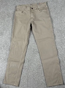 Faherty Pants Men 33 Beige Khaki Stretch Terry 5 Pocket Chino Trousers *32x32 - Picture 1 of 12