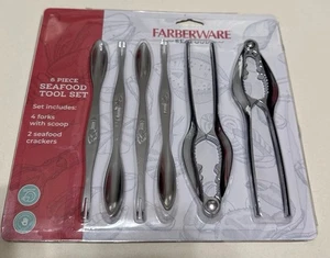 Farberware Meeresfrüchte Werkzeug Set 6 Stück EDELSTAHL Neu in versiegelter Verpackung - Bild 1 von 6