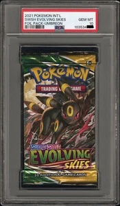 Pokemon Evolving Skies Umbreon Art Authentic Sealed Booster Pack PSA 10 - Picture 1 of 2