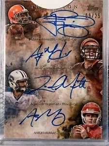 2014 Topps Inception Quad Rookie Auto 9/25 Manziel McCaron Mettenberger Murray - Picture 1 of 2
