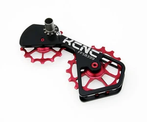KCNC Road Cycling Bike Oversized Pulley Cage for Shimano 6800/9000 in Red color - Foto 1 di 7