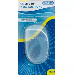 Comfy Gel Absatz Kissen 1 Paar ganztägige Unterstützung maximaler Komfort wiederverwendbar Unisex - Bild 1 von 2