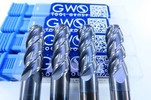 SET (4 STCK.) NEU 5/16 ZOLL GWS EDP 120363 VOLLHARTMETALL-SCHAFTFRÄSER MASCHINIST WERKZEUGE - Bild 1 von 7