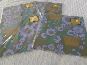 4 Pkgs Vintage Punze Geschenkpapier für alle Anlässe Neu in Verpackung Floral Lavendel Gold Grün - Bild 1 von 3