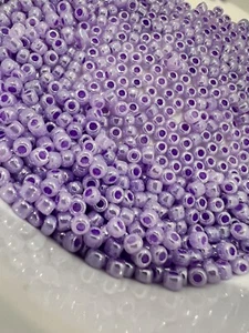 30grams Japanese glass seed beads Matsuno 8/0-#337 Purple Ceylon Lustre - Bild 1 von 2