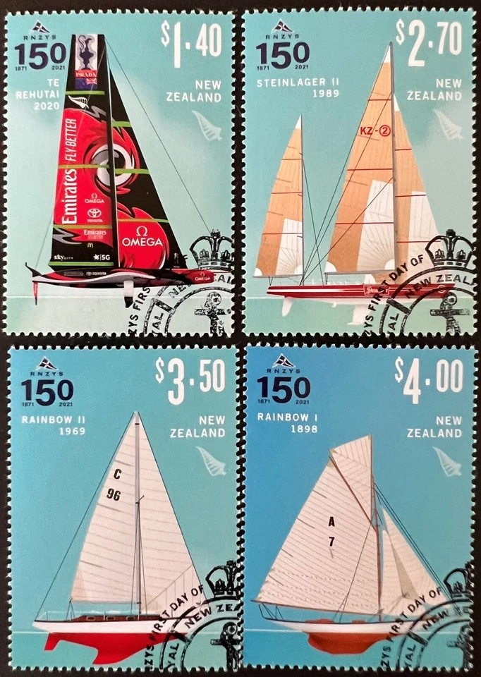New Zealand - 2021 150th Anniversary RNZYS - Complete Set of 4 CTO UNH  - image 1 of 1